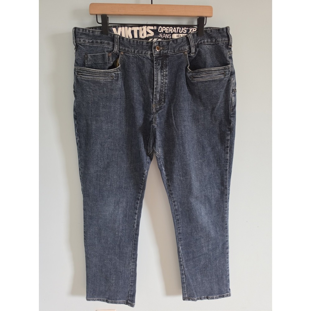Viktos Operatus XP Tactical Jeans Mens 36x30 Blue Denim Stretch Straight Leg
